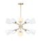 Designers Fountain Biba 10 Light  Modern Brushed Gold with Ice Mist  Shades Chandelier For Dining Rooms D300M-10CH-BG - alternate 1